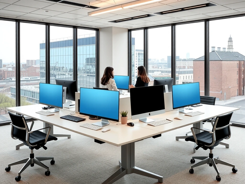 Professional office environment at BrandPilot headquarters in Chelsea, London