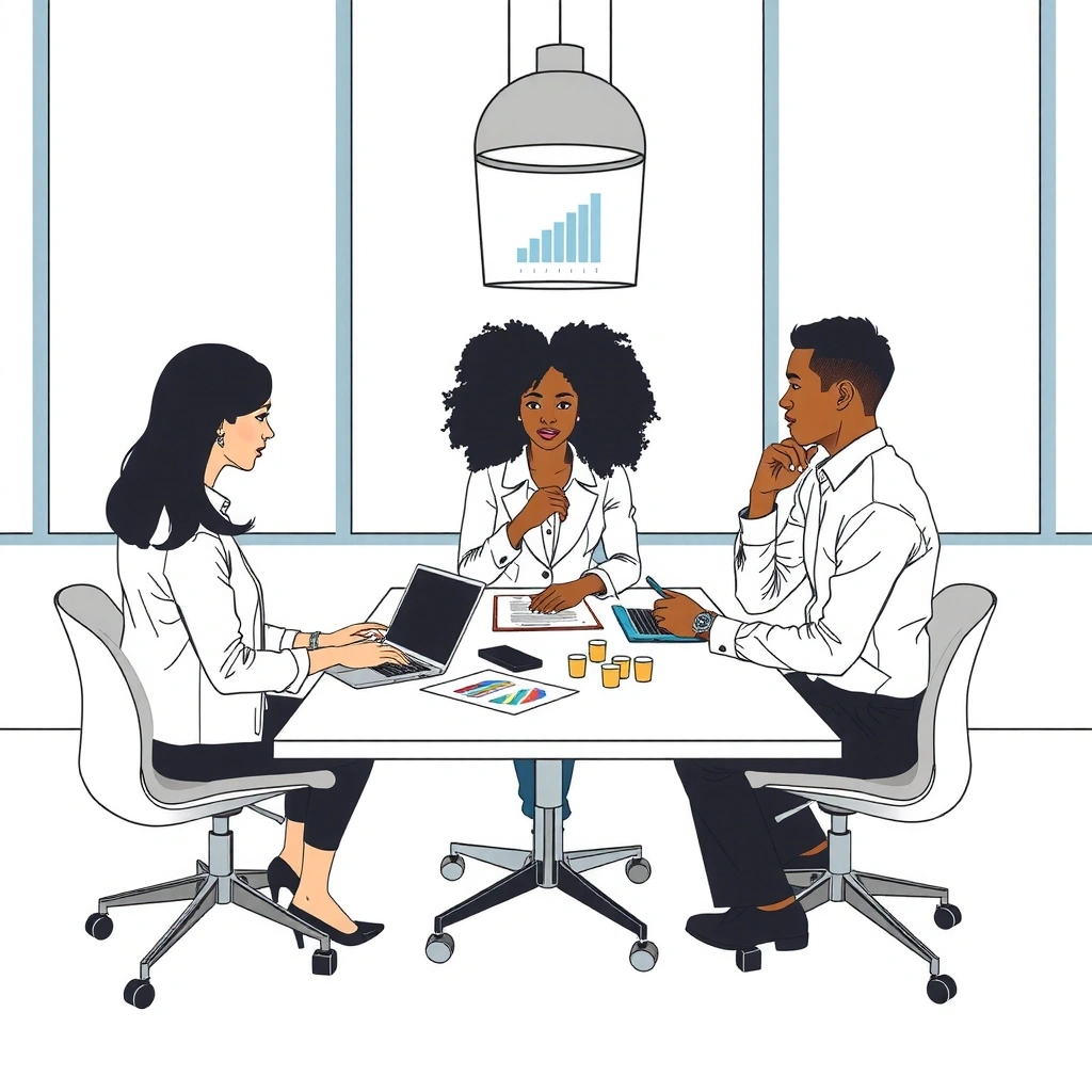 Professional business meeting and consultation